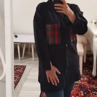 پالتو قرمز مشکی 4خانه ای