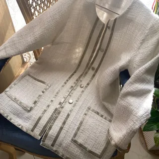 کت پشمی سفید شنل