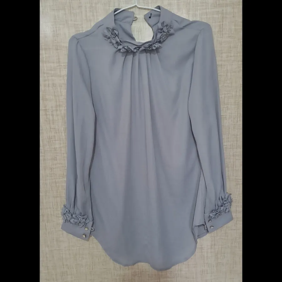 شومیز طوسی مجلسی