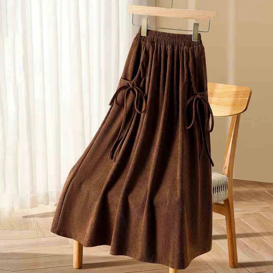 دامن جنس مخمل کبریتی