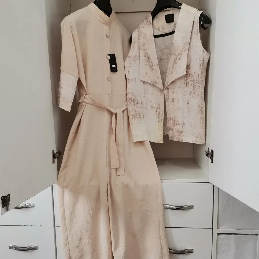 ست دوتکه اورال وجلیقه کرم