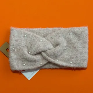 هدبند مرواریدی صورتی