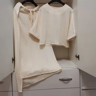 شومیز شیری ودامن لنگی گیپ