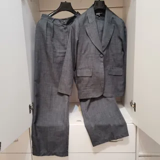 ست سه تکه طوسی دودی کت