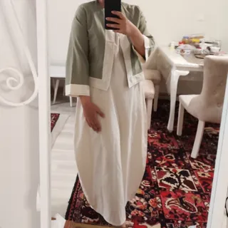 ست کت سبز و سارافون کتون