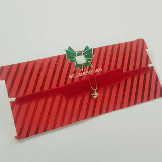 گلوبند مخمل قرمز کریسمس