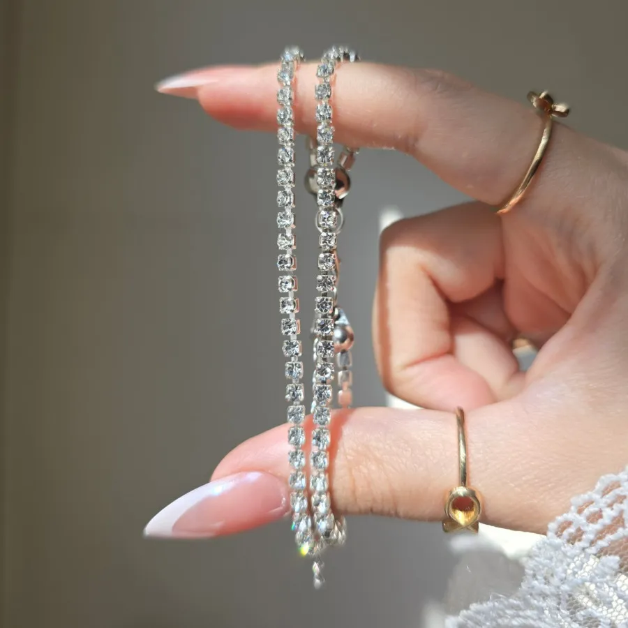 دستبنددولاین نگینی قفلدار