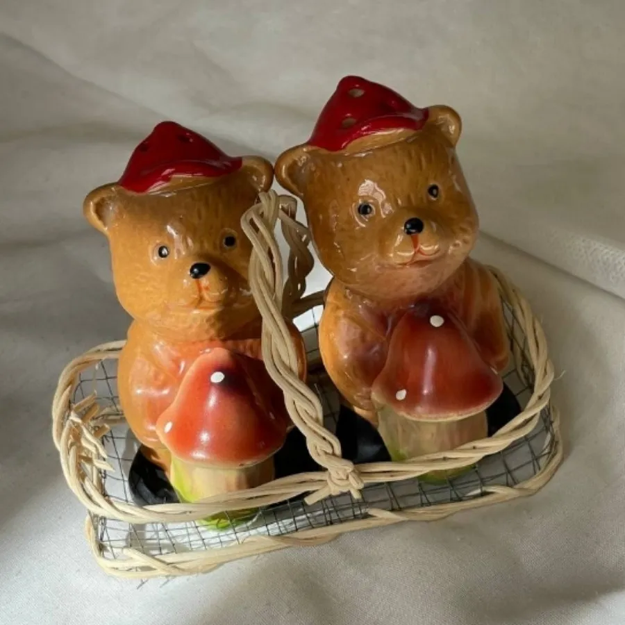 جفت نمکدان خرسی قدیمی