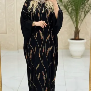 مانتو عبایی گل گندمی