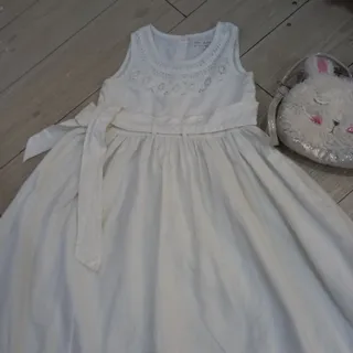 پیراهن سفید مجلسی دخترانه