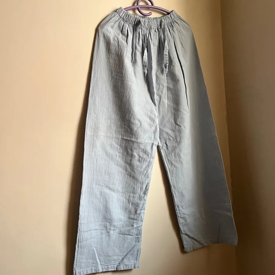 شلوار لنین نخ آبی خوشرنگ