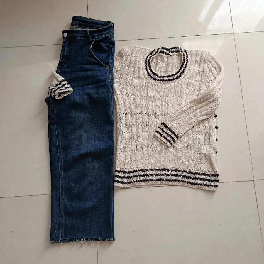 ست بافت و شلوار واید