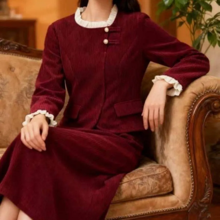 کت ودامن جنس مخمل شیک