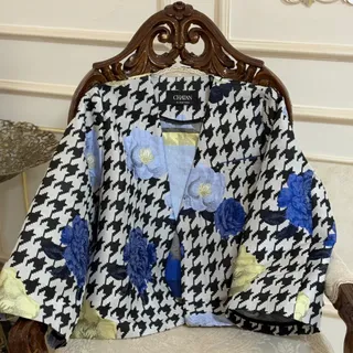 مانتو کتی ژاکارد مجلسی