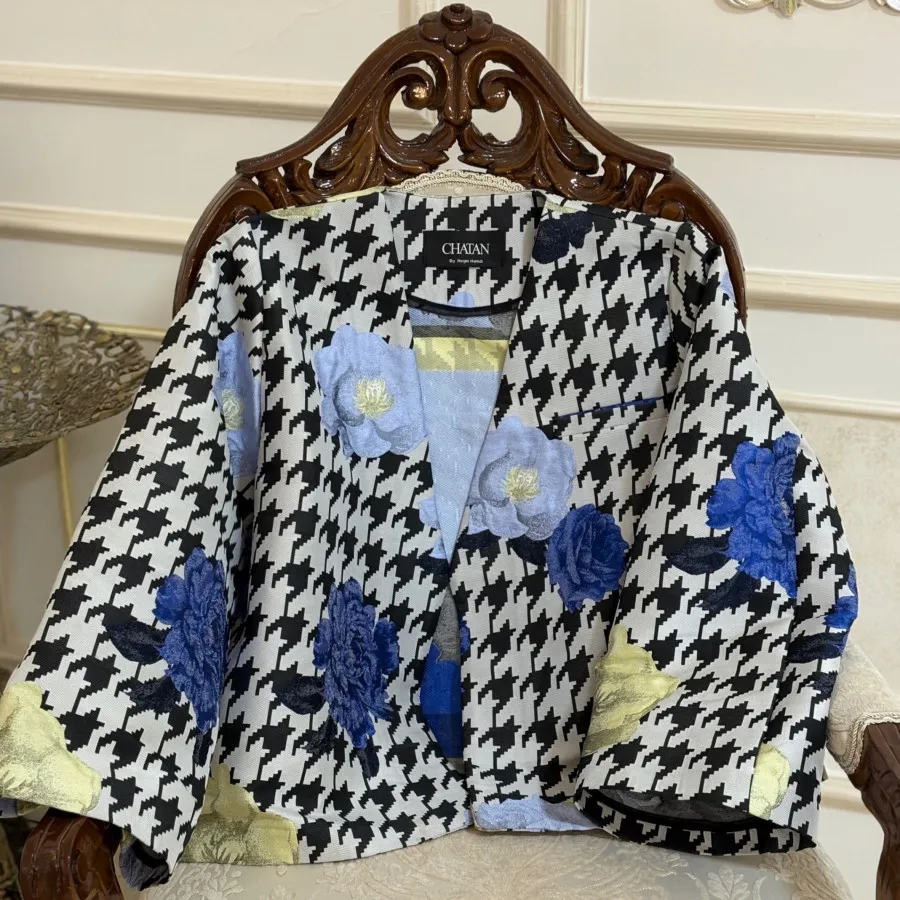 مانتو کتی ژاکارد مجلسی