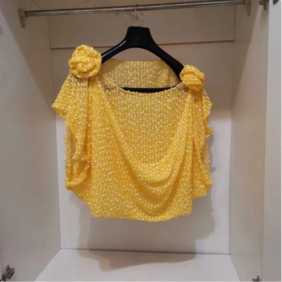 بافت گل زرد مجلسی نو