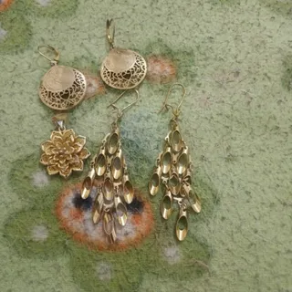 گوشواره ابشاری طلایی