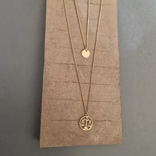 گردنبند مهرماه آبکاری طلا