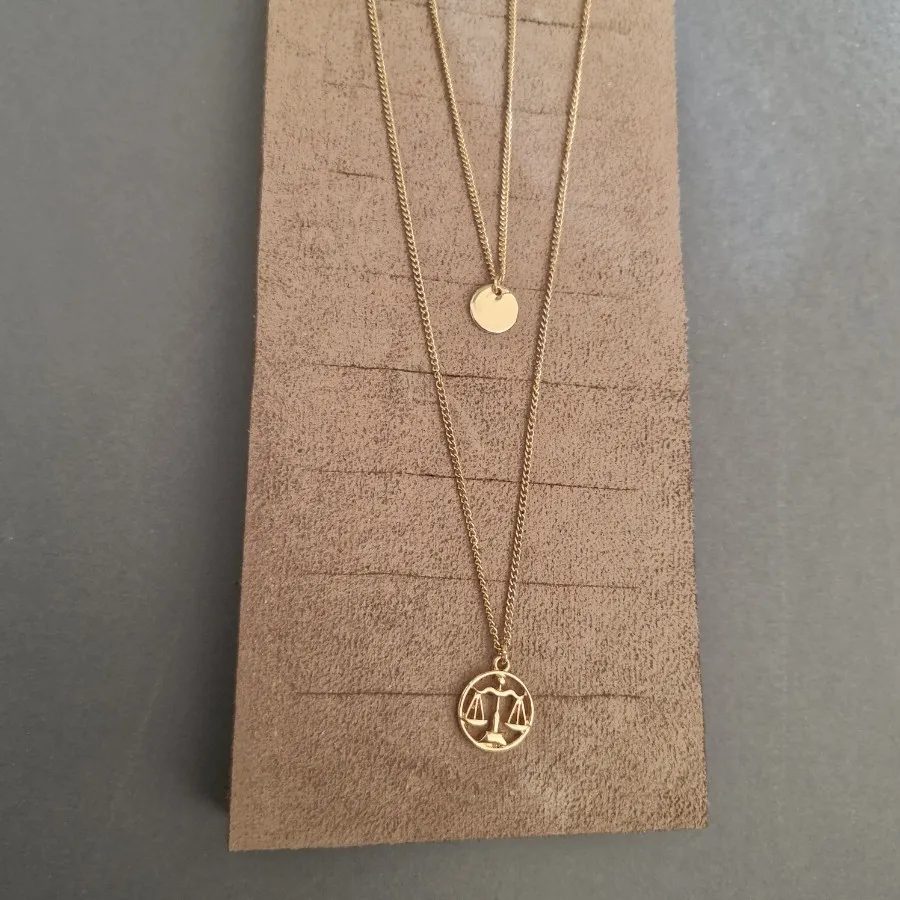 گردنبند مهرماه آبکاری طلا