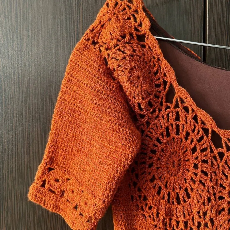 پیراهن  قلاب بافی