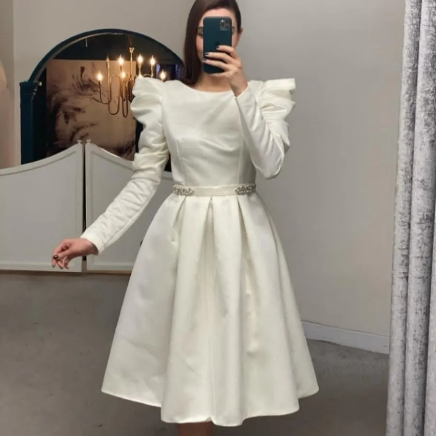 پیراهن مجلسی آستین پفی