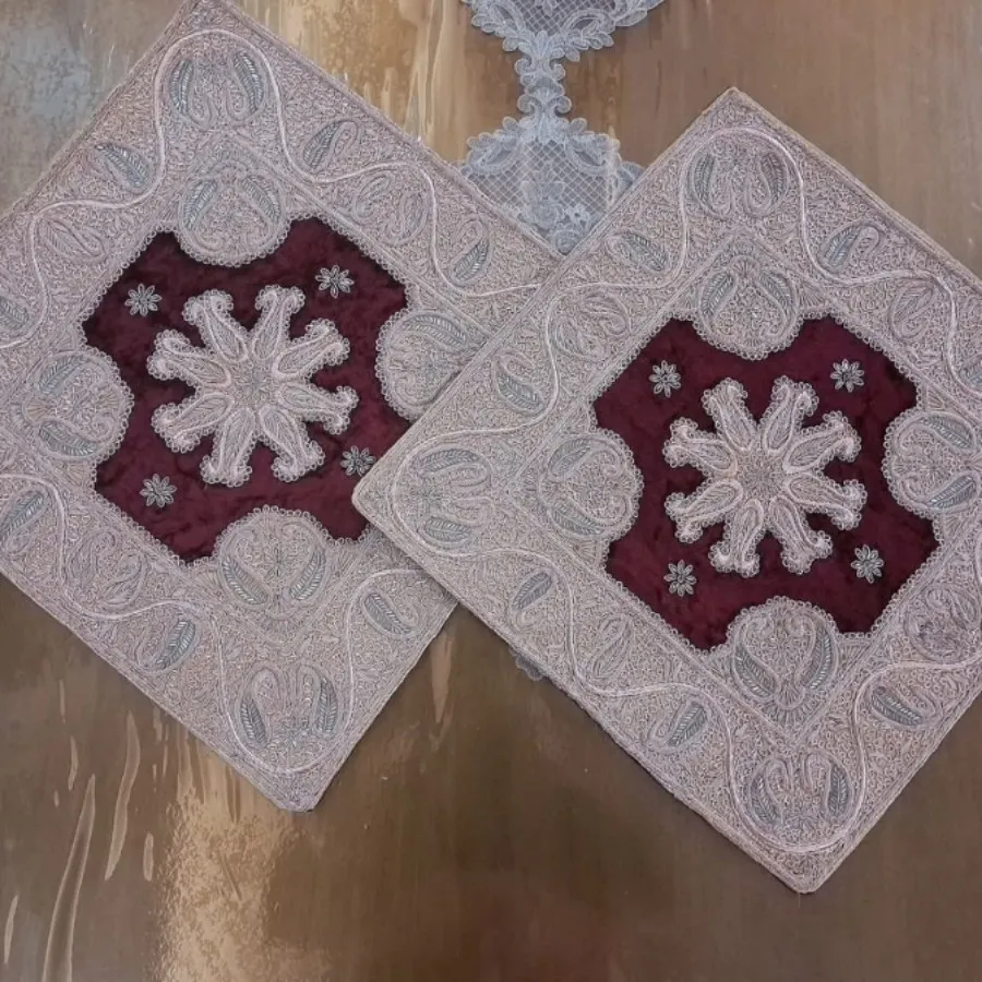 رومیزی مخمل سه تیکه