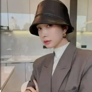 کلاه باکت چرم چرمی خارجی