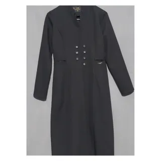 مانتو مشکی اداری ساده