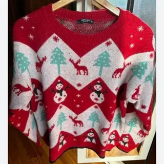 بافت کریسمسی قرمز lcw