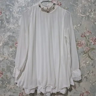 شومیز سفید جواهردوزی