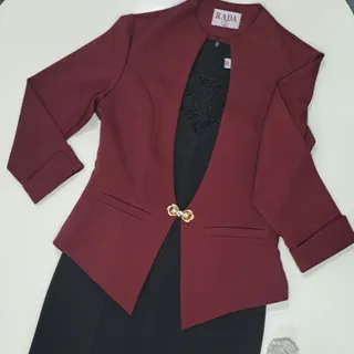 کت و سارافون مشکی و زرشکی