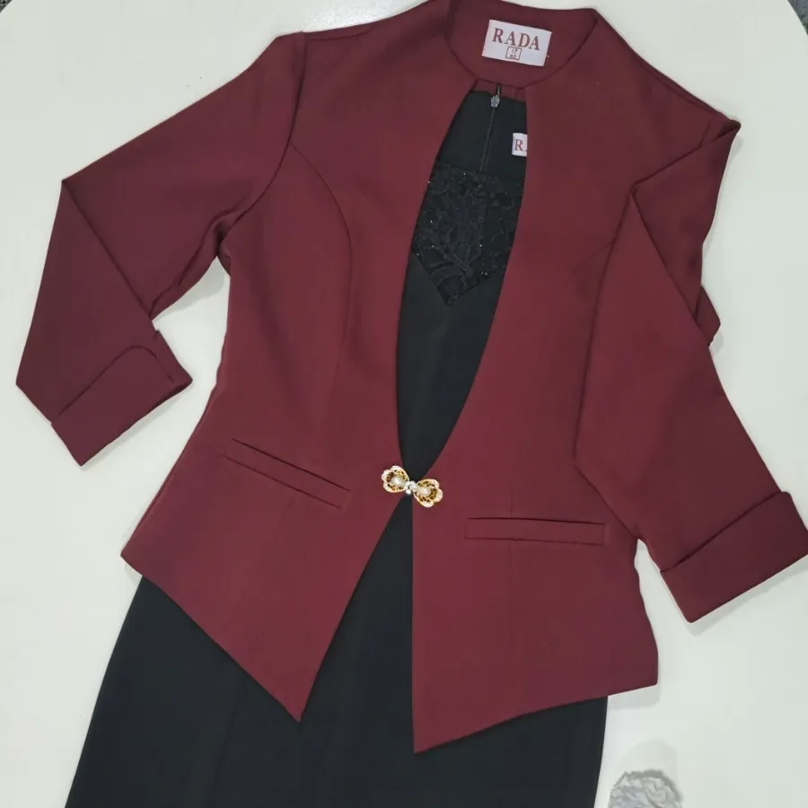 کت و سارافون مشکی و زرشکی