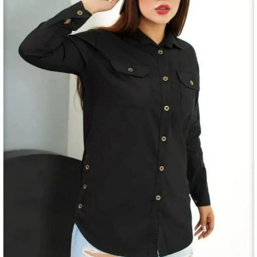 مانتو جین بغل دکمه