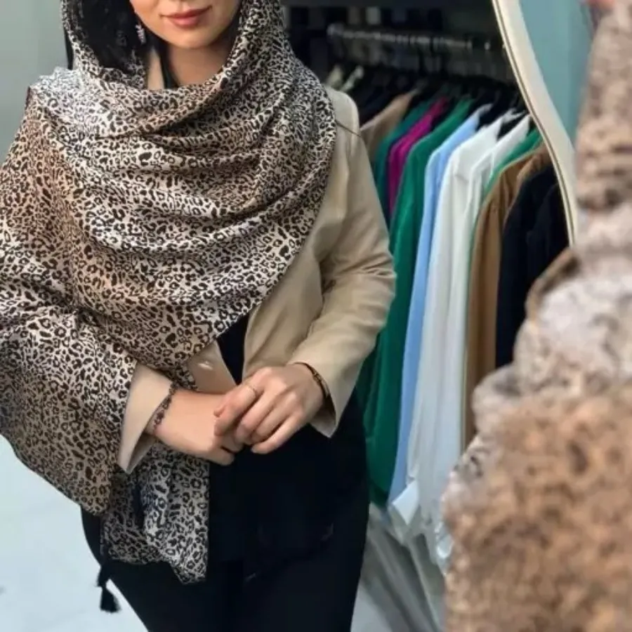 شال پلنگی نخی