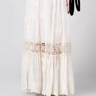 پیراهن خامه دوزی سفید