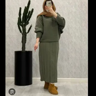 ست بلوز و‌دامن بافت