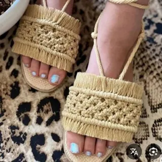 صندل دستبافت مکرومه