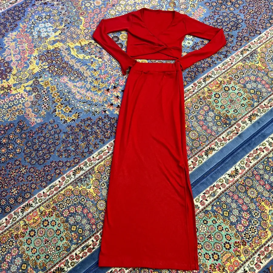 ست ماکسی و نیم تنه یلدایی