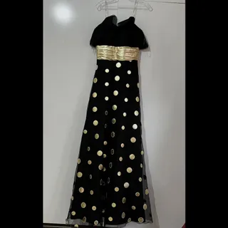 پیراهن طلایی مشکی