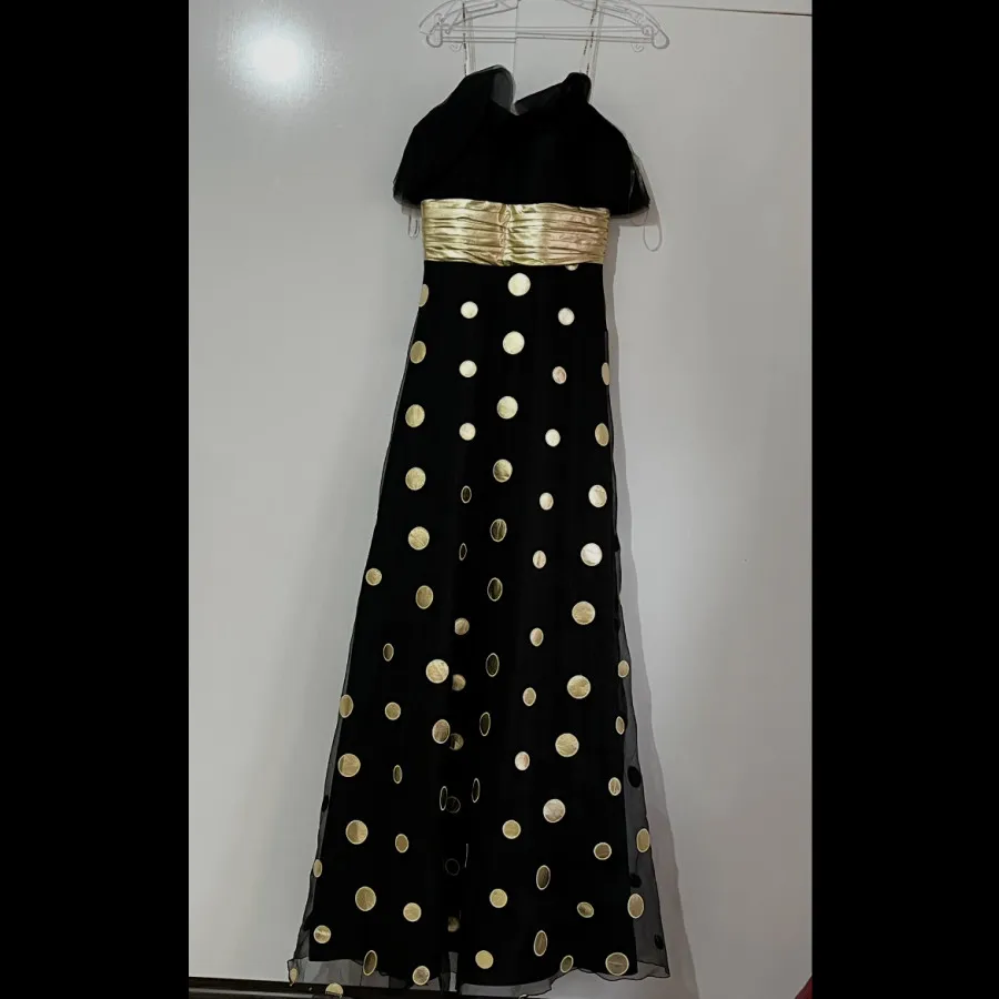 پیراهن طلایی مشکی