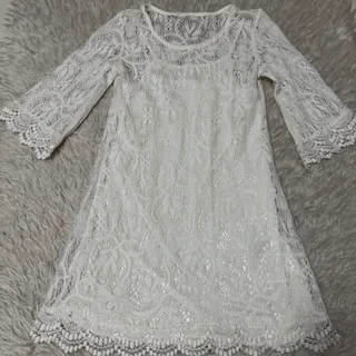 پیراهن گیپور سفید S