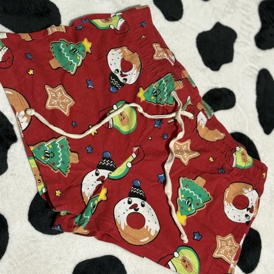 شلوارک خونگی طرح کریسمس