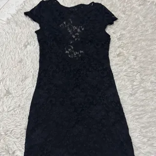 پیراهن گیپور مشکی S