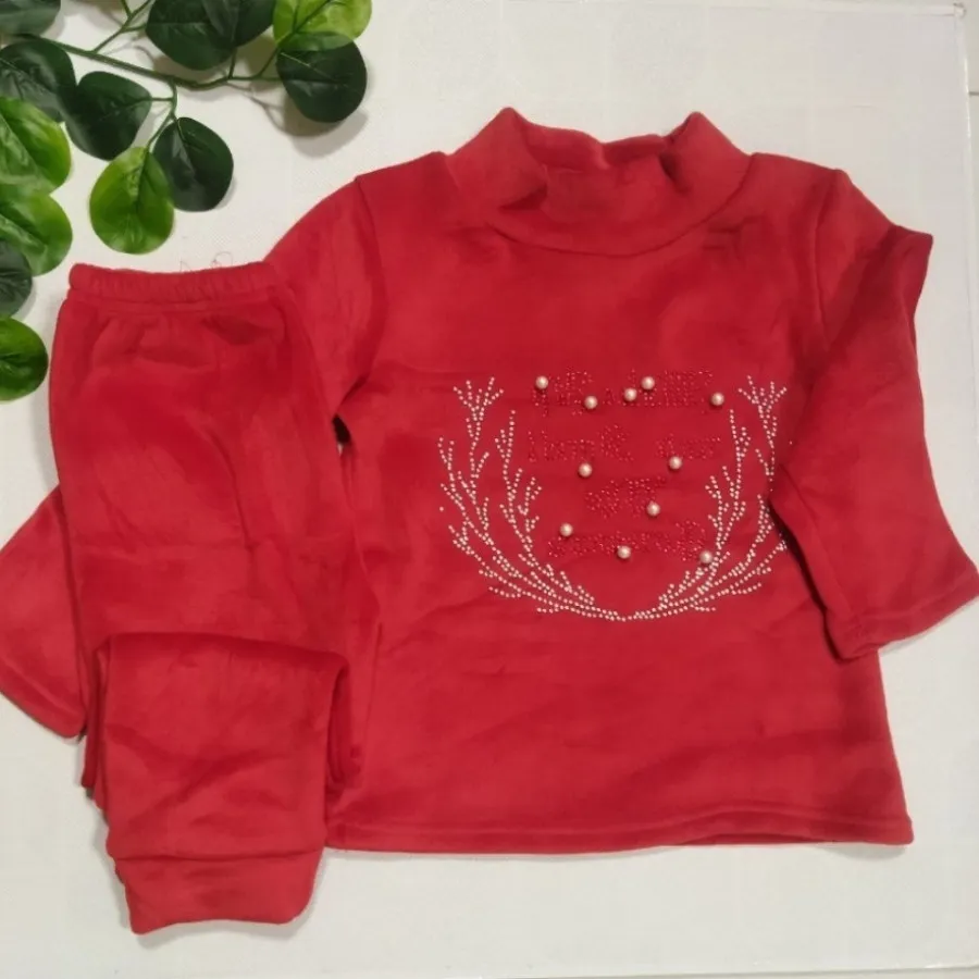 ست بلوز شلوار مخمل دختران