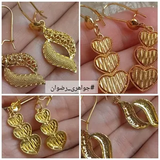 گوشواره های برنجی طرح طلا