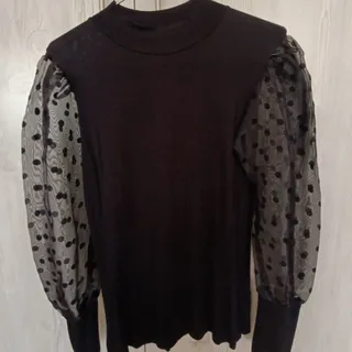 شومیز ترک آستین پفی