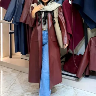 پالتو چرم بلند استردار