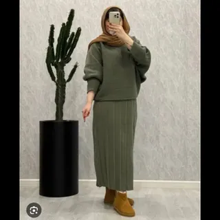 ست بلوز دامن بافت