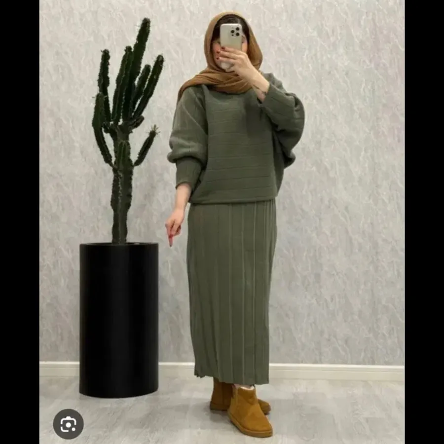 ست بلوز دامن بافت