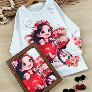 بلوز تک یلدایی دختر و گل